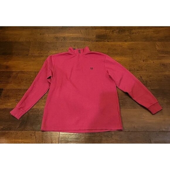 Chaps Sport Red Quarter Zip Pullover Sweatshirt Mens XL Red Heather Long Sleeve - Picture 3 of 11